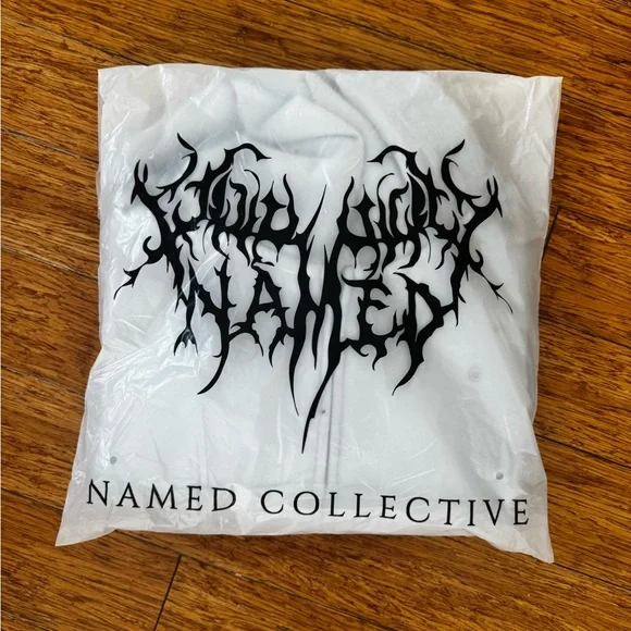 Glitch Eyelet Crop Zip Hoodie - Baby Blue - Picture 4 of 5